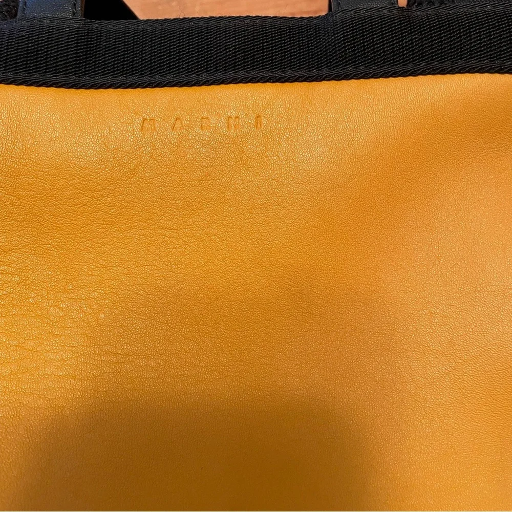 Marni Color‎ Block Leather Parachute Backpack Purse Italy
